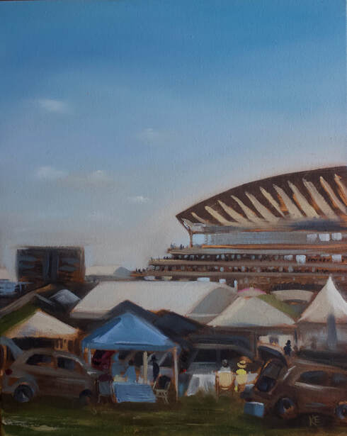 Royal Ascot - Picnic Area by Kathy Evershed